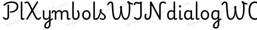 PlXymbolsWINdialogW01 Dialo Regular字体转换